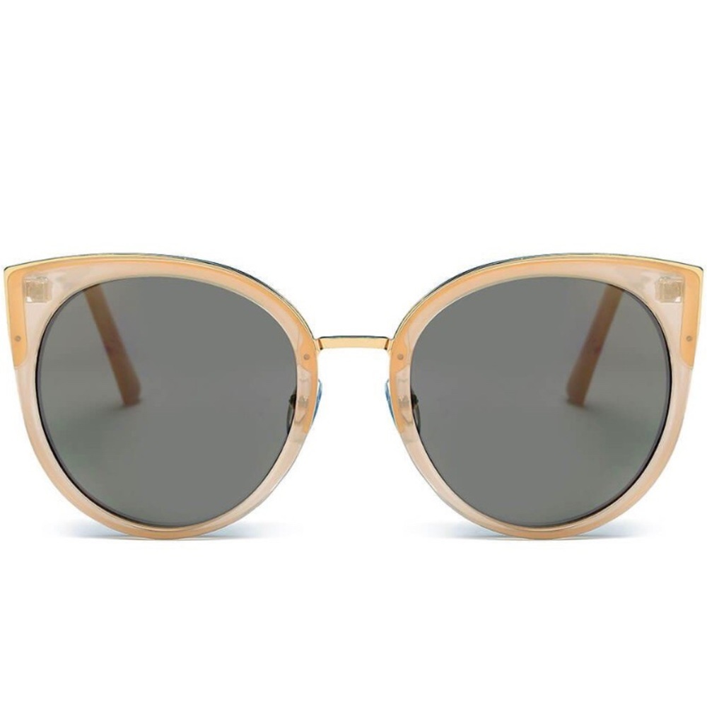 Women’s Mirrored Lens Trendy Cat Eye Sunglasses - Picture 2 of 3